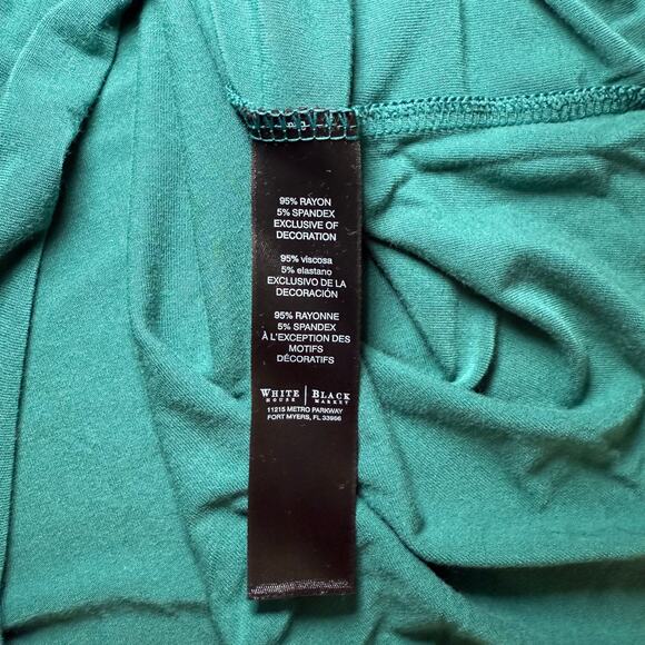 White House Black Market Teal Scoop Neck Stretch Tee Size L - Picture 7 of 8